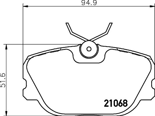 HELLA fékbetétkészlet, tárcsafék 8DB 355 017-761