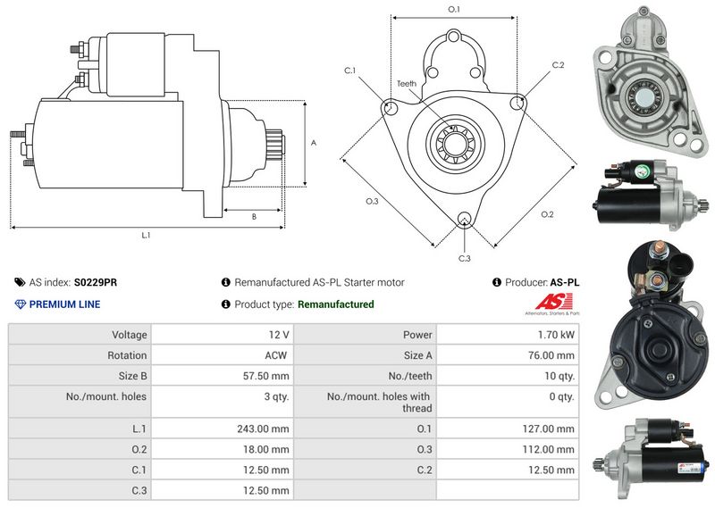 AS-PL S0229PR Starter