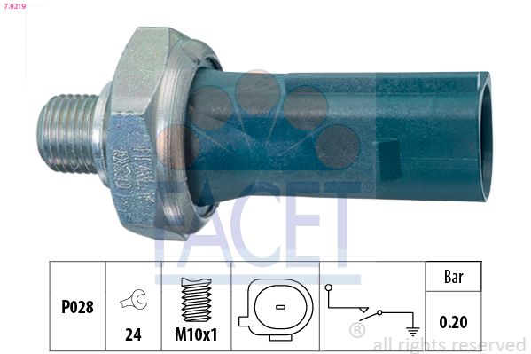 FACET Oliedrukschakelaar 7.0219