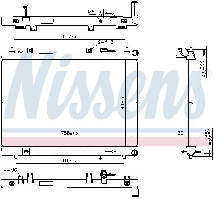 NISSENS Kühler, Motorkühlung 606308