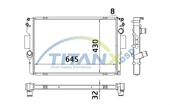 Radiator, racire motor TITANX RD359009