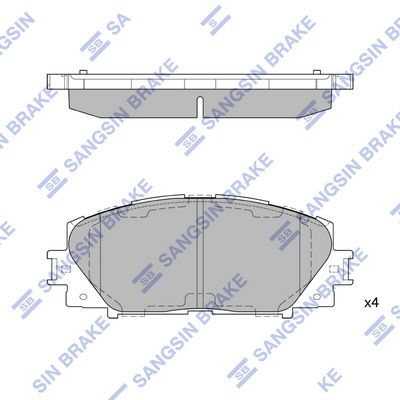 Комплект гальмівних накладок, дискове гальмо, Hi-Q SP1377A