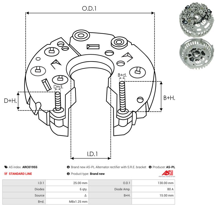 Kaitsekate, generaator, AS-PL ARC0195S