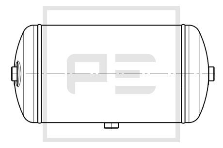 vzduchojem IVECO 20L, 246x500mm, 2+1+1 vývody, hliník 026.051-00A