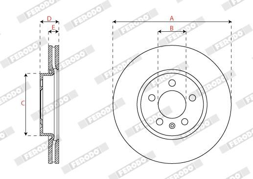 FERODO DDF2664C Brake Disc