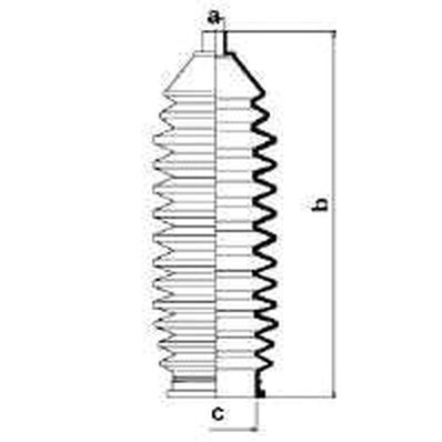 Гофрований кожух, механізм рульового керування, Spidan 83961