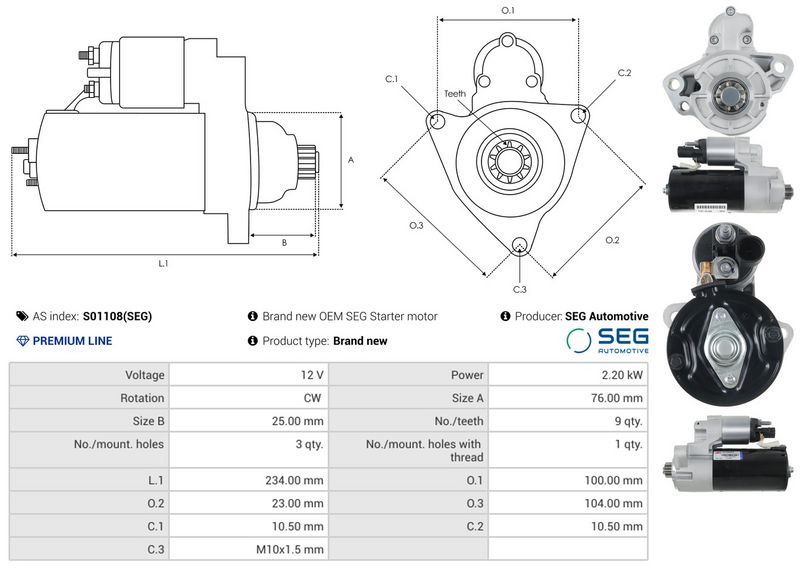 AS-PL S01108(SEG) Starter