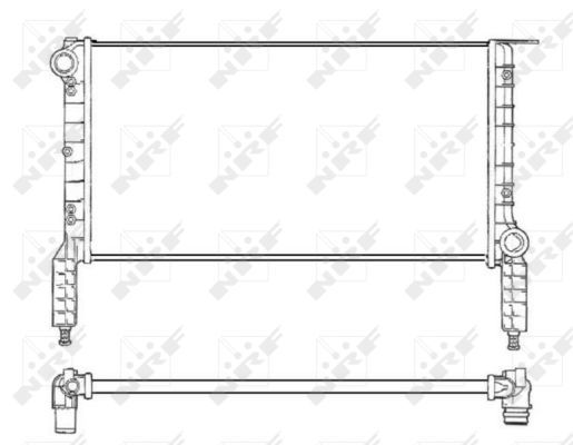 Радіатор, система охолодження двигуна, Nrf 53232