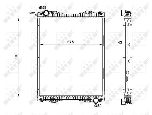 NRF 519743 Radiator, engine cooling