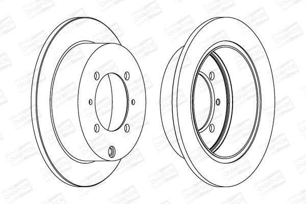 CHAMPION MITSUBISHI диск гальмівний задній Galant,Lancer,Space Runner 92-