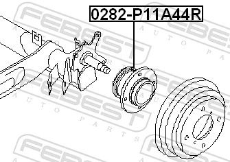 FEBEST 0282-P11A44R Wheel Hub