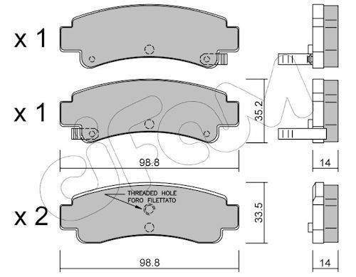 Set placute frana,frana disc 822-402-0 CIFAM