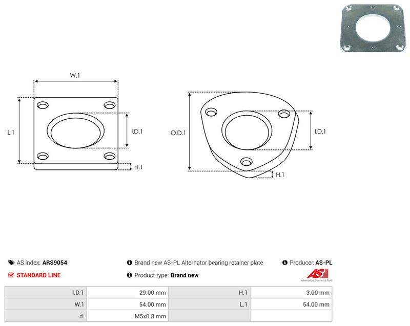 AS-PL ARS9054 Repair Set, alternator