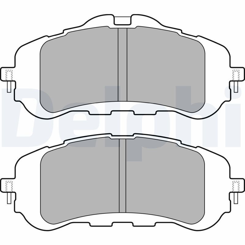 Комплект гальмівних накладок, дискове гальмо, Delphi LP2506