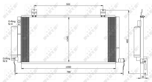 NRF 350096 Condenser, air conditioning