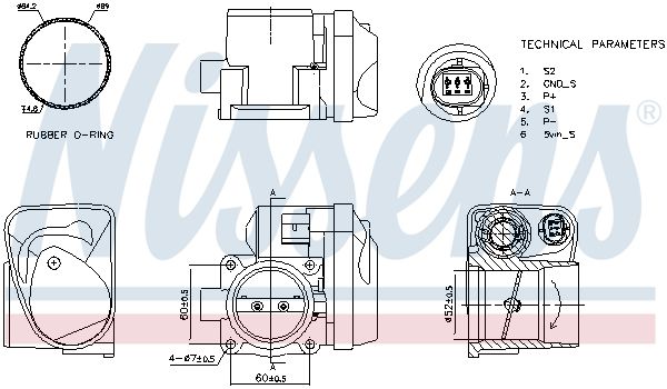 NISSENS 955001 Throttle Body