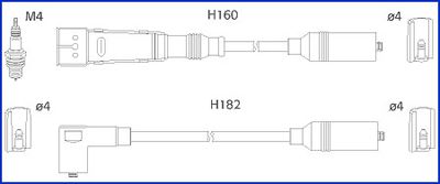 HITACHI gyújtókábelkészlet 134717