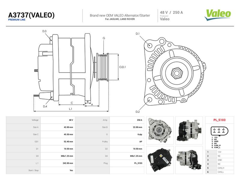 Prekė atitinka OEM kodą: L8B2-11A240-BB