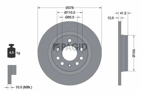 Souprava brzd, kotoučová brzda T1606N-54185N-00