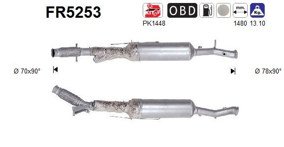 AS FR5253 Soot/Particulate Filter, exhaust system