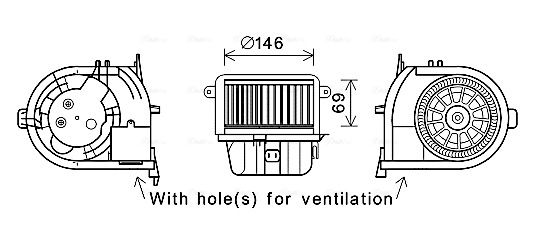 Pulseur d'air habitacle AVA QUALITY COOLING RT8589