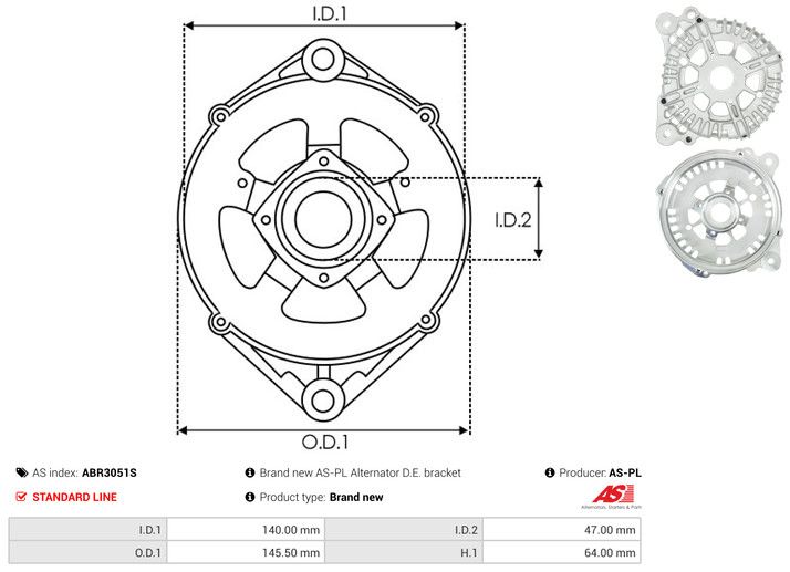 Kaitsekate, generaator, AS-PL ABR3051S