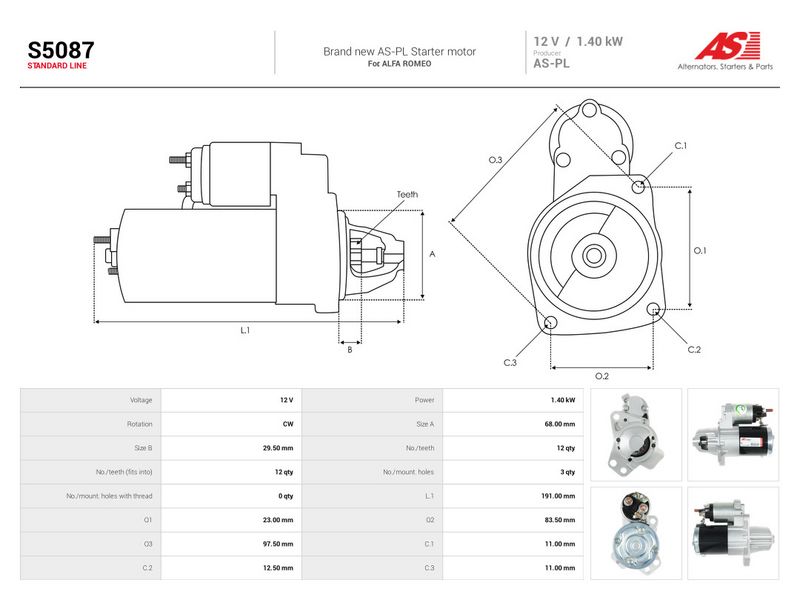 Starter, AS-PL S5087