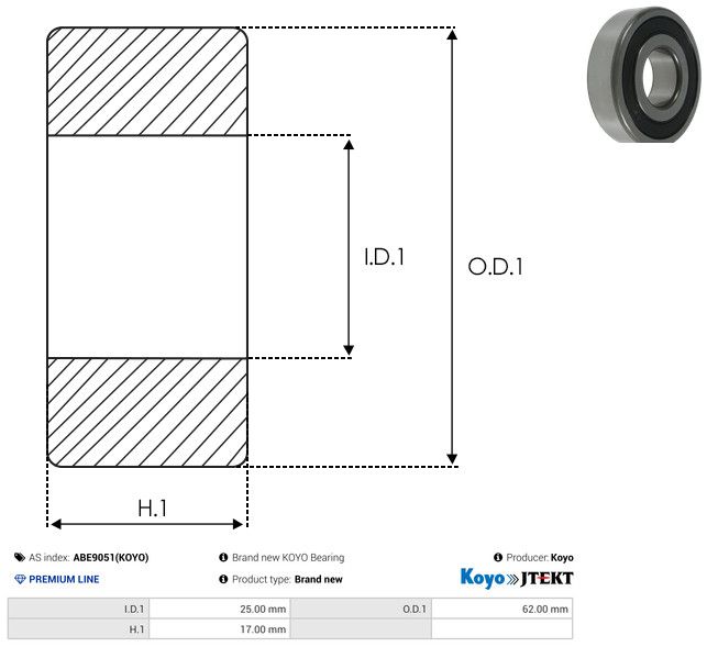 AS-PL ABE9051(KOYO) Bearing