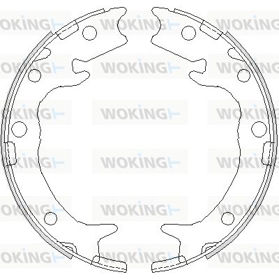 Комплект гальмівних колодок, стоянкове гальмо, Woking Z4737.00