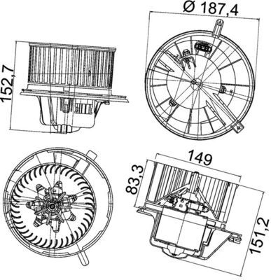 Моторчик печки MAHLE AB148000P