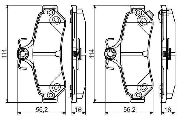 BOSCH TOYOTA тормозные колодки задн. Camry 2.5/3.5 11-