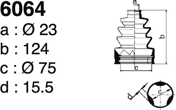 DEPA 6064 Gaiter, Propshaft
