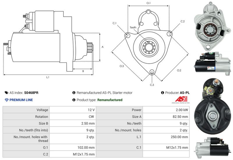 AS-PL S0468PR Starter