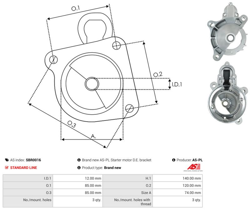 Starterikaas, Karburaator, AS-PL SBR0016