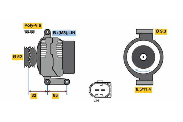 BOSCH 0121715002 Alternator