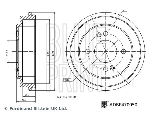 BREMSTROMMEL BLUE PRINT ADBP470050