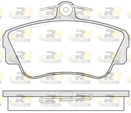 Комплект гальмівних накладок, дискове гальмо, Roadhouse 230900