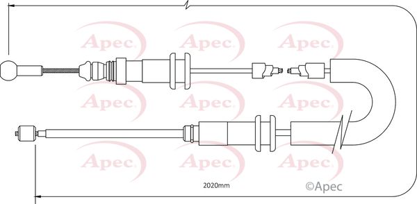 APEC Cable Pull, parking brake CAB1374