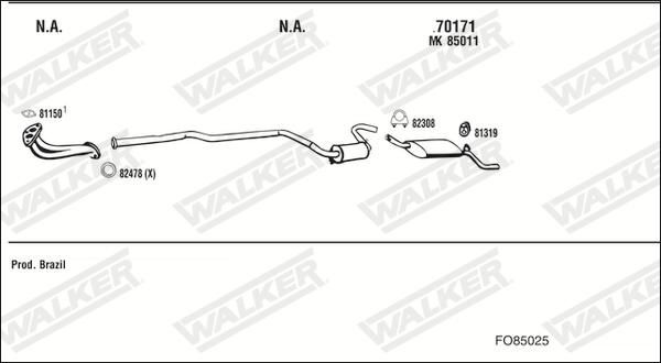 WALKER Išmetimo sistema