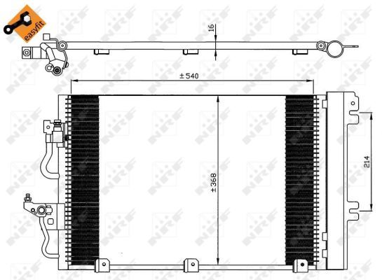 NRF 35555 Condenser, air conditioning