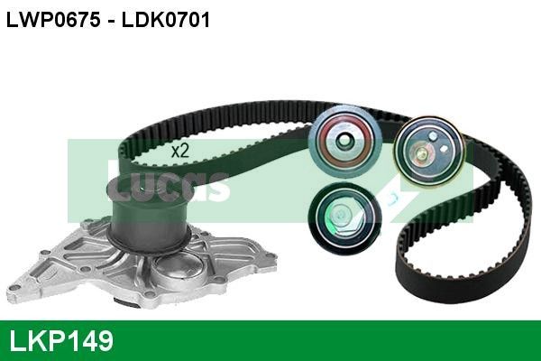 LUCAS Vízpumpa + fogasszíj készlet LKP149