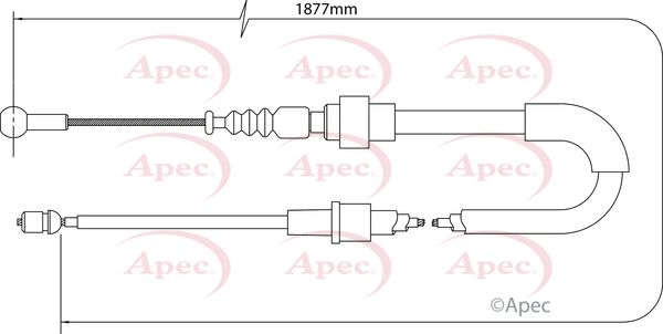 APEC Cable Pull, parking brake CAB1548