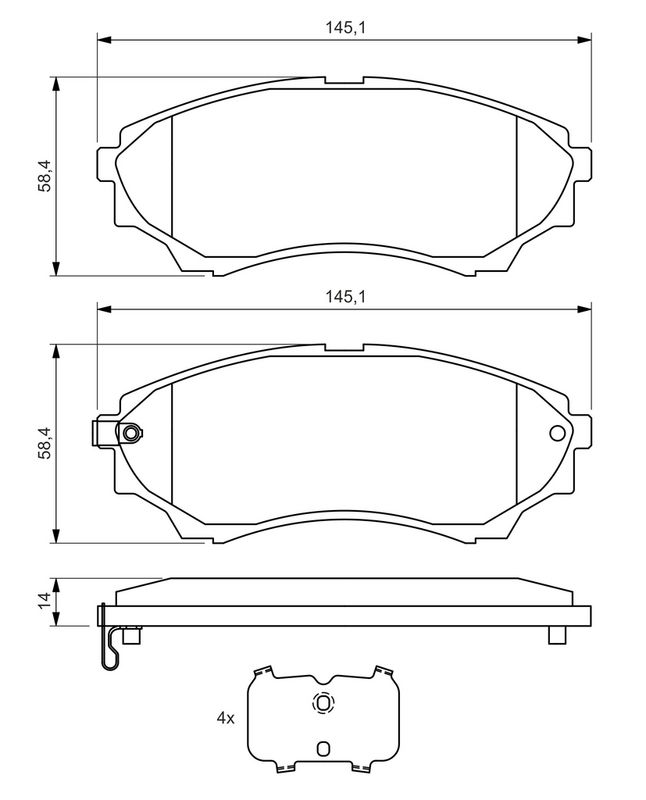 Set placute frana,frana disc 0 986 494 323 BOSCH