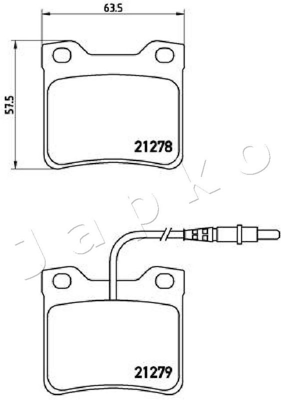 JAPKO 510616 Brake Pad Set, disc brake