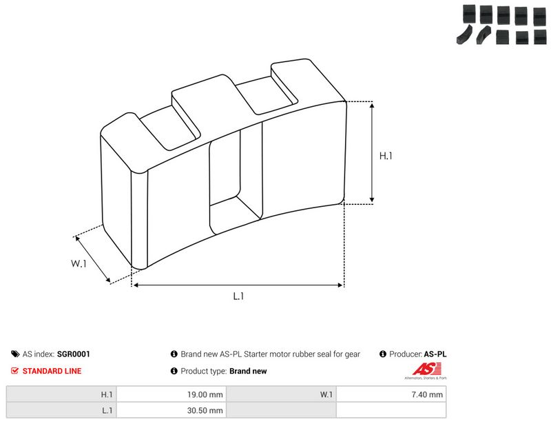 AS-PL SGR0001 Repair Kit, starter
