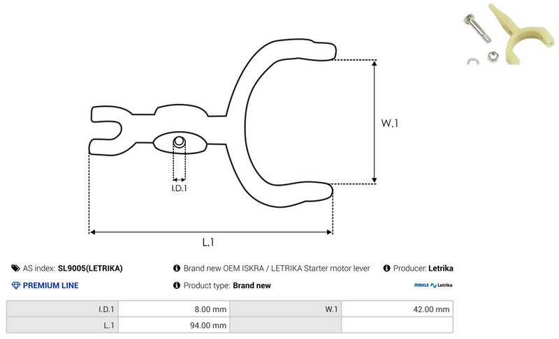 Starterihoob, Karburaator, AS-PL SL9005(LETRIKA)