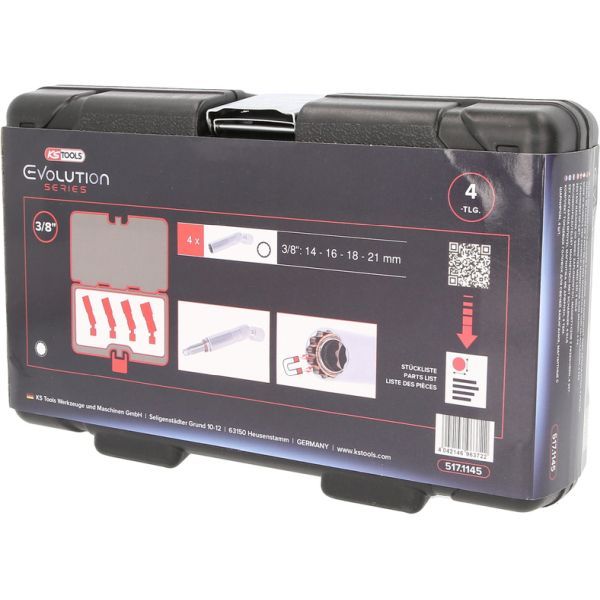 Padrunvõtmete komplekt, süüteküünal, KS TOOLS 517.1145