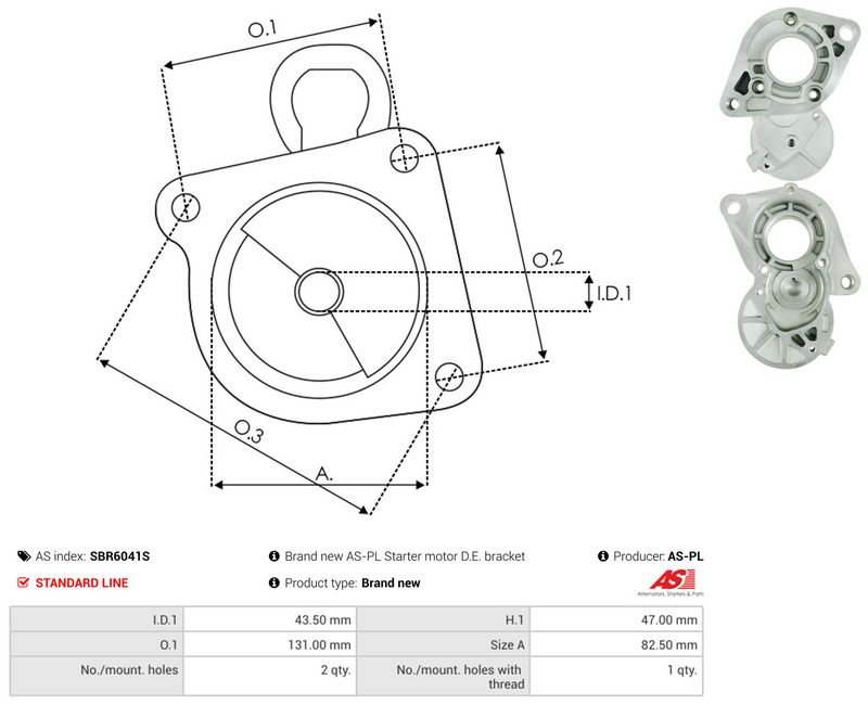 AS-PL SBR6041S Starter Lid, carburettor