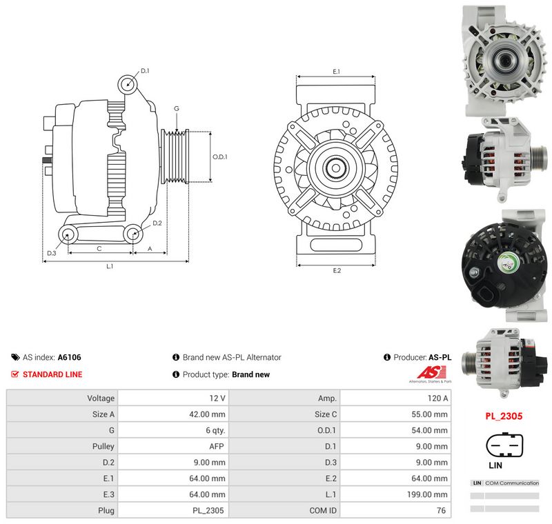 AS-PL A6106 Generatorius
