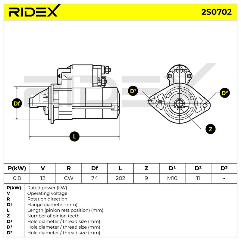 стартер RIDEX